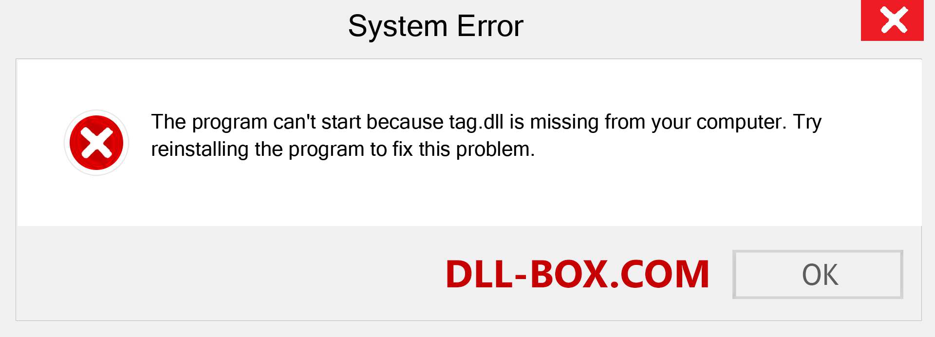  tag.dll file is missing?. Download for Windows 7, 8, 10 - Fix  tag dll Missing Error on Windows, photos, images